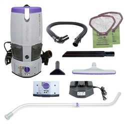 ProTeam 107796 GoFree Flex Pro II, 12Ah, 6 qt. Cordless Backpack Vacuum w/ Xover Performance Telescoping Wand Tool Kit