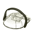 Bissell ProHeat PowerSteamer Tank-in-Tank Lid Assembly 015-4439 replacement with handle and gasket