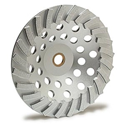 MK Diamond MK-504SG-2 4-inch (102mm) 5/8-inch-11 Nut Supreme Grade Turbo Double Row Cup Wheel, Floor Prep Cup Wheel # 158689
