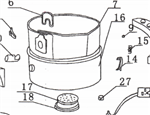 Syclone Replacement Lid Clamp 3900, #1647-5372, for Model 53490