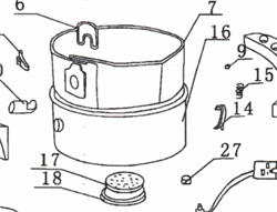 Syclone Replacement Lid Clamp 3900, #1647-5372, for Model 53490