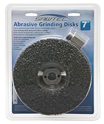 MK Diamond 3-Pack Sawtec 7-inch 36 Grit Abrasive Grinding Disc, Tile-Stone Grinding Disc # 168604