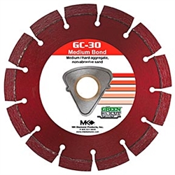 MK Diamond GC-30 8-inch (203mm) Early Entry Blades for Hard Aggregate, Concrete Blade # 171952