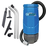 Sandia 220 Volt Raven 10-Quart Backpack Vacuum 20-4001 with 5-piece tool kit for overseas carpet and floor cleaning