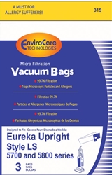 Eureka Repl. Paper Bag Style LS (3 Pk) 315