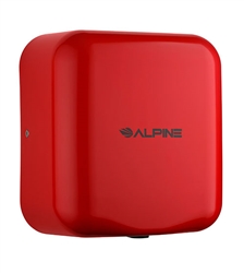 Alpine 400-10-RED 110V Hemlock High Speed 10 second Automatic Sensor Commercial Hand Dryer, Surface Mount-Red