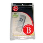 Hoover Type B Allergen vacuum bags 3-pack part number 4010103B for commercial uprights