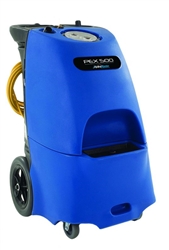 HydraMaster PEX 500 heated portable carpet extractor with 12-gallon solution tank, 50-500 PSI adjustable pump, and dual 5.7-inch 3-stage vacuum motors.