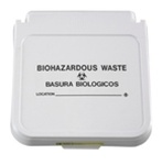 Hamper Label, Biohazardous Waste - Black Lettering, pac