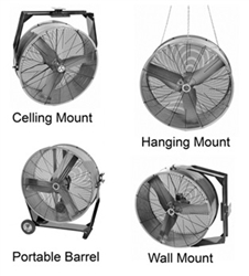 Airmaster Fan 60470 4-IN-1 Mounting, 30" Portable Mancooler #DD3041