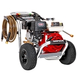 Simpson 60735 Aluminum 3400 PSI gas pressure washer with Honda GX200 engine and CAT triplex pump