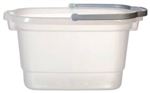 Casabella 4 Gallon Rectangular Bucket Sold Each Translucent with Silver Handle Caddy 057-62402