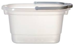 Casabella 4 Gallon Rectangular Bucket Sold Each Translucent with Silver Handle Caddy 057-62402