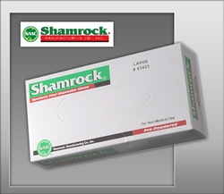 Shamrock 63000 Series Industrial Vinyl Disposable Gloves, Clear, Powdered, Medium (10 boxes of 100)
