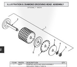 Edco 65077 CPM-8 Diamond Grooving Head