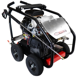 SIMPSON 65215 SuperPro Roll-Cage 7,000 PSI 4.0 GPM industrial gas pressure washer with Kohler CH750 engine and four-wheel steel cart