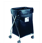 WIDE COLLAPSIBLE HAMPER WITH BLACK VINYL BAG