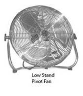 Airmaster 78973 Industrial 12-inch Low Stand Pivot Fan #I-12LS
