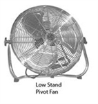 Airmaster 78974 Industrial 18-inch Low Stand Pivot Fan #I-18LS