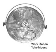 Airmaster 78984 Industrial 18-inch Low Stand Pivot Fan/Yoke Mount #I-18TELS