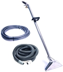 Sandia 80-0500 stainless steel dual jet carpet extractor wand kit with 25 foot vacuum and solution hoses