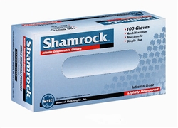 Shamrock 80000 Series Industrial Nitrile Gloves, Fully-Textured, Blue, Powdered, Medium (100 per Box)