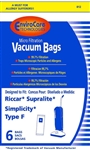 Envirocare Type F Paper Bag (6 Pk) #812-Riccar, Simplicity, CleanMax