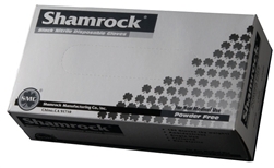 Shamrock 83000 Series Industrial Nitrile Gloves, Fully-Textured, Black, Powder-Free, Medium(100 per Box)