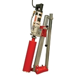 EDCO 97312 tilting hand held drill stand for repeatable angled core drilling.
