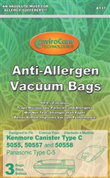 Kenmore Repl. Style Q Paper Bag (3 Pk) Envirocare A137