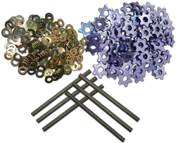 EDCO A201 CPM-8 carbide scarifier startup pack with 78 CP206-T cutters, 215 spacers and 6 cutter shafts