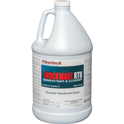 Fiberlock, Antimicrobial, Shockwave Cleaner & Disinfectant, Case of 4- 1 Gallon Bottles, A27495
