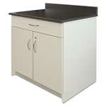 Alera Plus&trade; Hospitality Base Cabinet, Two Doors/Drawer, 36w x 24d x 34h, Gray/Granite Nebula # AAPBR102GY