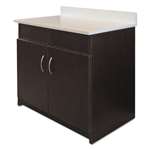 Alera Plus&trade; Hosp. Base Cabinet, 2 Doors/2 Flipper Doors, 36w x 24d x 34h, Espresso/White # AAPBR104ES