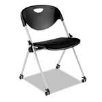 Alera Plus&trade; SL Series Nesting Stack Chair with Casters, Black, 2/Carton # AAPSL651