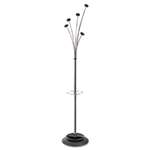 Alba Festival Costumer w/Umbrella Holder, Five Knobs, Black/Chrome # ABAPMFESTYCH