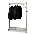 Alba Two-Sided, Two-Shelf Coat Rack, Six Hangers/Six Ho