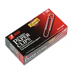 ACCO Smooth Finish Premium Paper Clips, Wire, Jumbo, Si