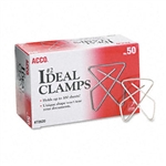 ACCO Ideal Clamps, Steel Wire, Small (1-1/2), Silver, 