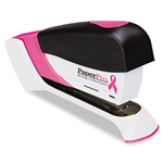 PaperPro Pink Ribbon Compact Stapler, 15 Sheet Cap, Bla