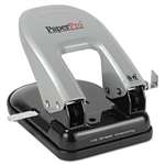 PaperPro&reg; 40-Sheet Traditional Two-Hole Punch, Rubber Base, Black/Silver # ACI2340