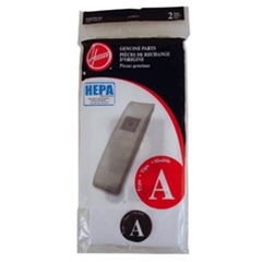Hoover Type A HEPA vacuum bags 2-pack AH10135 for C1404 commercial upright, traps 99.97 percent at 0.3 microns