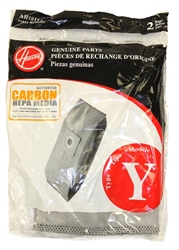 Hoover 2 Pack Bags - Pleated HEPA Y Carbon (odor abso