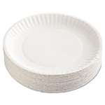 AJM Packaging Corporation Paper Plates, 9" dia, White, 100/Pack, 12 Packs/Carton # AJMPP9GRAWH