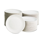 AJM Packaging Corporation White Paper Plates, 9 Diamet