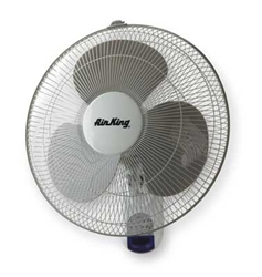 Air King 9046 16-inch Commercial Grade Oscillating Wall Mount Fan with Remote Control