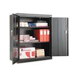 Alera&reg; Assembled 42" High Storage Cabinet, w/Adjustable Shelves, 36w x 18d, Black # ALECM4218BK