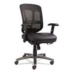 Alera&reg; Eon Series Multifunction Mid-Back Leather/Mesh Chair, Black # ALEEN4215