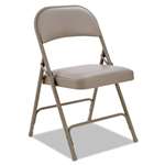 Alera&reg; Steel Folding Chair With Padded Back/Seat, Tan, 4/Carton # ALEFC96T