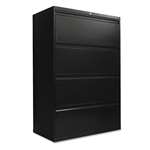 Alera&reg; Four-Drawer Lateral File Cabinet, 36w x 19-1/4d x 53-1/4h, Black # ALELF3654BL